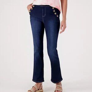 Belle by Kim Gravel TripleLuxe Denim Jeans-Dark Indigo-Reg 8-NEW-A513078